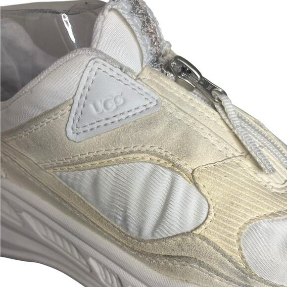 UGG CA805 X Zip White Nylon & Suede Sneaker Women's Size US 7 - Picture 5 of 8